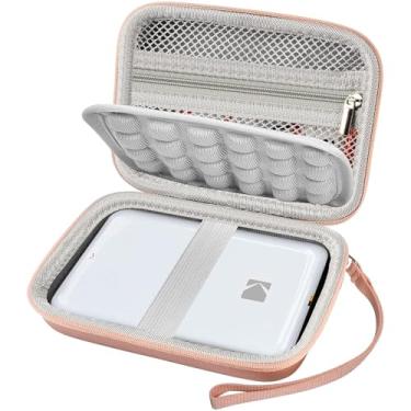 Imagem de Capa compatível com Kodak Step para Ivy/CLIQ 2 CLIQ + mini impressora fotográfica móvel, bolsa de armazenamento de câmera instantânea para papéis, carregador e acessórios (apenas caixa) - ouro rosa