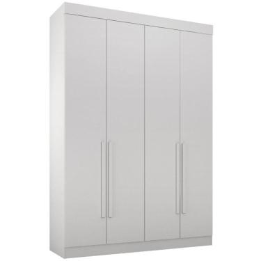 Imagem de Guarda Roupa Modulado Individual Orion Branco 4 Portas 3 Gavetas Leifer Móveis