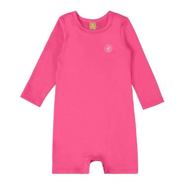 Imagem de Macaquinho Praia Infantil Proteção UV Pink Neon Up Baby-Feminino