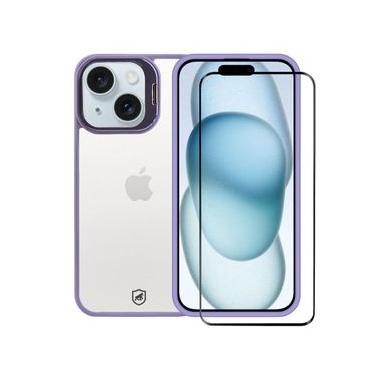 Imagem de Kit Capa Gravity Lilás e Pelicula Ultra Glass para iPhone 15 - Gshield