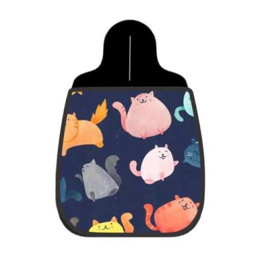 Imagem de Lixeira De Carro Organizador Lixinhocar Gatos Gorduchos Fundo Azul