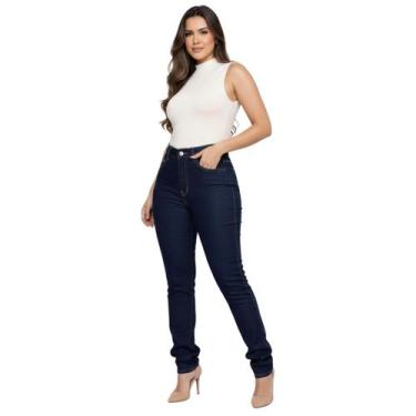 Imagem de Kit 3 Calças Jeans Feminina Azul Skinny Alta Durabilidade - Mundo Novo