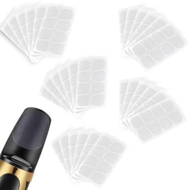 Imagem de 240 peças de remendos de bocal, almofadas, saxofone, saxofone, bocal, remendos, almofadas, alto/saxofone tenor (transparente)