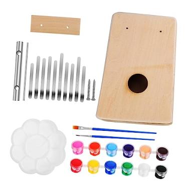 Imagem de HAWILLOSCH Conjunto de instrumentos musicais de madeira Kalimba para iniciantes