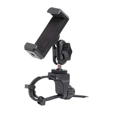 Imagem de KiBcsLic Suporte para celular para instrumento de elétrico com alça ajustável, antiderrapante, giratório e com ângulo ajustável para saxofone e trompete.