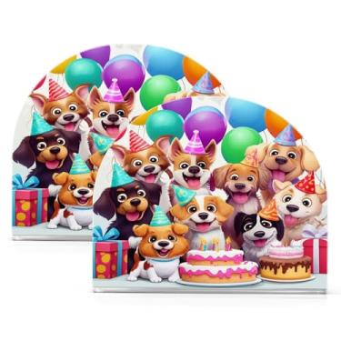 Imagem de Qilmy Cachorros celebrando porta-guardanapos de acrílico, suporte de lenços de mesa independente transparente, dispensador de papel de coquetel para cozinha, jantar, restaurante, bar, decoração, 2