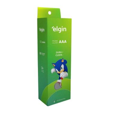 Imagem de Caixa De Pilha Alcalina Elgin AAA Tubo C/24 UN