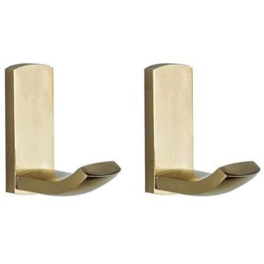 Imagem de GROWBY Acessórios para banheiro de hotel, pacote multifuncional, toalha, papel, escova, suporte, ouro polido, latão sólido, 2 ganchos