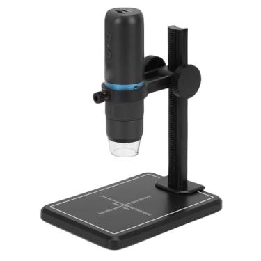 Imagem de Jiawu Microscópio Digital Sem Fio, Microscópio Portátil WiFi 1080P, Câmera Endoscópica Com Ampliação de 1-1000X, 8 LEDs Com Suporte Ajustável para Todos Os Celulares Android PC