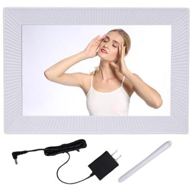 Imagem de Hilitand Quadro de Imagem Digital 10.1in Wifi de 32 GB de Memória 1280x800 Hd Tela de Toque Foto Quadro de Foto de Parede Montável Girar Automaticamente, Compartilhe (Plugue nos EUA)