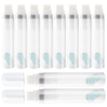 Imagem de Canetas de tinta branca marcador de acrílico vazio 15 mm permanente transparente caneta marcador branco grande marcadores vazios recarregáveis para pintura em rocha madeira cerâmica metálica grafite