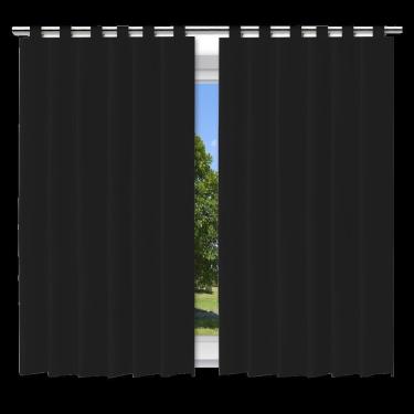 Imagem de Cortina Blecaute Blackout Preto 200x200 Com Alca Para Bastao