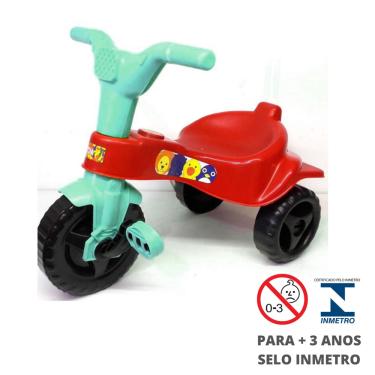 Triciclo Velotrol Infantil Bebe Motoca Festa Azul Menino