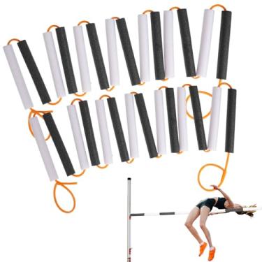 Imagem de 2 unidades de barra transversal elástica Krossband, equipamento de treinamento de salto alto de 3 m, barra de ginástica dobrável, barra transversal elástica elástica de salto alto, faixas de salto de