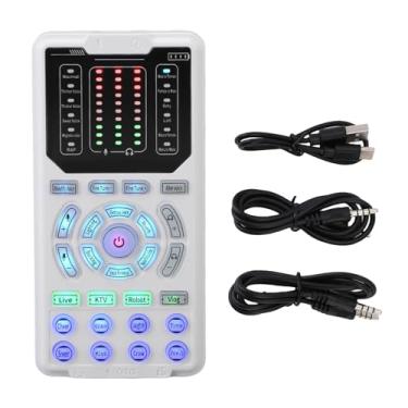 Imagem de Depisuta Trocador de Voz Com Placa de Som, 16 Modos de Voz, 10 Níveis de Tom, 8 Efeitos Sonoros, Plug and Play, Compatível Com PC/telefone/laptops, para karaokê de Jogos