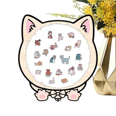 Imagem de Quebra-cabeça de animais de – de correspondência emoldurado para gatos, quebra-cabeças emoldurados para crianças – para adultos, jovens, idosos, pré-escolas, mesa, decoração de casa