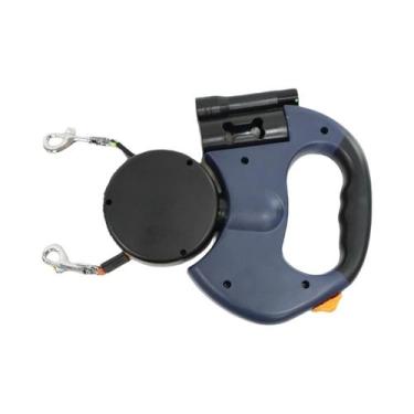 Imagem de Coleira Retrátil Refletiva 3m Para Cães, Guia Dupla Para Animais De Es