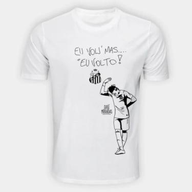 Imagem de Camiseta Santos Neymar Jr. Eu Vou Mas Eu Volto Masculina-Masculino