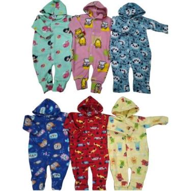 Imagem de Kit 2 Macacões de Bebê Soft Quentinho com Botões e Capuz - Polo Toys, 