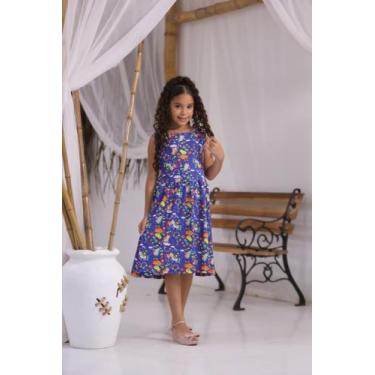 Imagem de Vestido Infantil Soltinho Viscolycra Leve Confortável Infanto Juvenil 