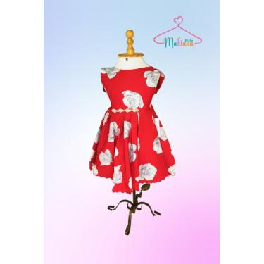 Imagem de Vestido Infantil Festa Vermelho - Rainha das rosas