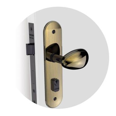 Imagem de Fechadura Bola De Golf Externa Antique Brass Esp43 - Soprano