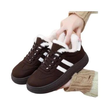 Imagem de Botas Femininas De Inverno Em Fleece, Casuais, Impermeáveis, Com Solad