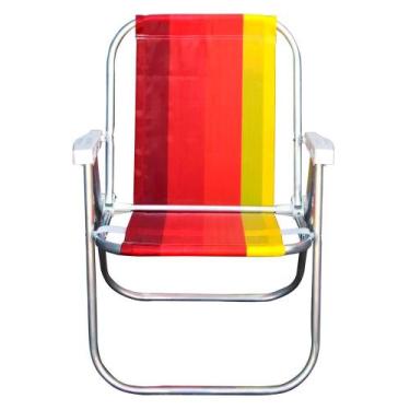 Imagem de Cadeira de Praia Alta Botafogo em Alumínio Cores Diversas - Item Sorti