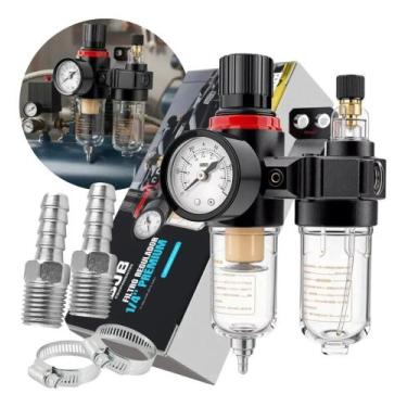 Imagem de Filtro Eliminador De Água E Óleo C/ Regulador De Pressão 1/4 - Congrat