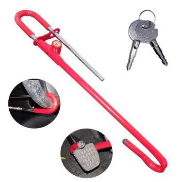 Imagem de Trava Volante Pedal De Carro Carneiro Anti Furto Tranca Trava Universa