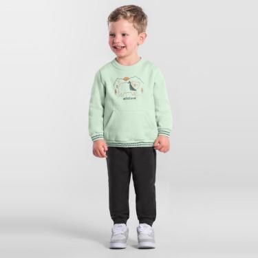 Imagem de Conjunto infantil menino em moletom de ursinho Brandili