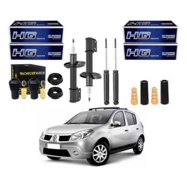 Imagem de Kit Amortecedor Dianteiro Traseiro Sandero 1.6 2007 A 2013 - Nakata