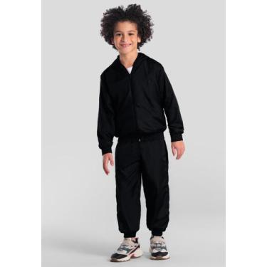 Imagem de Jaqueta infantil menino em microfibra com cor lisa Brandili, 4, Preto