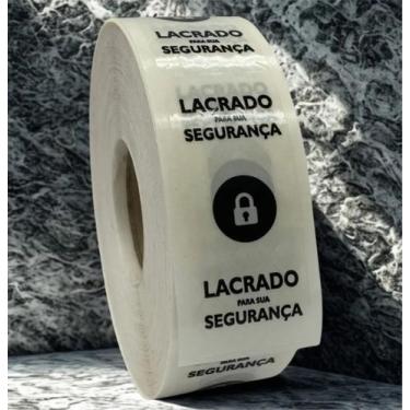 Imagem de Lacre Segurança Delivery 3x7cm Cadeado bopp 250un transp. - EGLopes