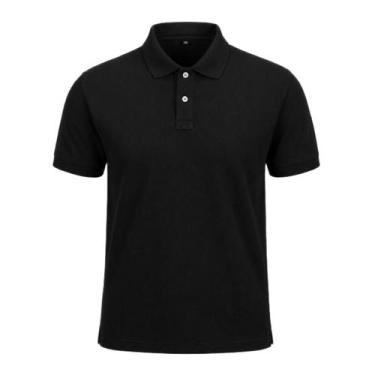 Imagem de Camiseta Polo Piquet Básica - Masculino Tamanho:MCor:Preto - Olden Spo
