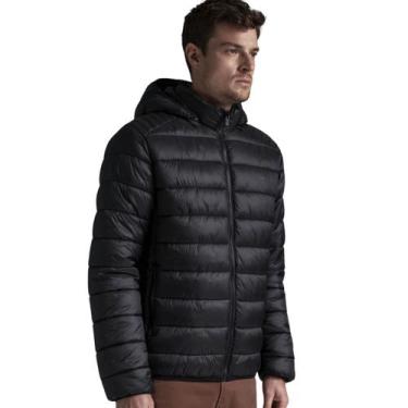 Imagem de Jaqueta Masculina Puffer Industrie Lisa Impermeável com Capuz Removíve