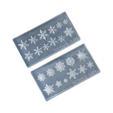 Imagem de Molde De Silicone Para Arte De Unhas Com Flocos De Neve De Inverno, Pl