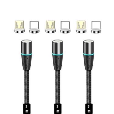 Imagem de Cabo Eletrônico N. NETDOT Gen12 2m Kit com 3 Unidades Carregamento Ráp