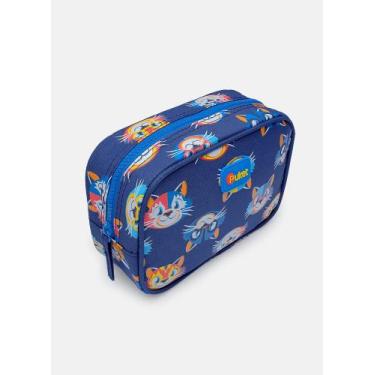Imagem de Necessaire média tigre lucha azul puket