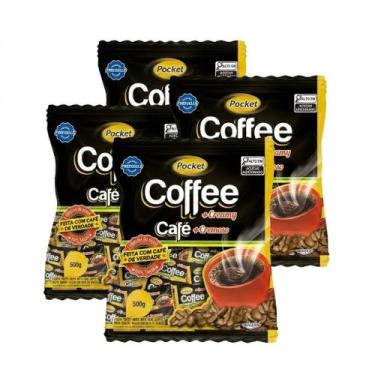 Imagem de Kit Bala de Café Coffee Pocket Riclan - 4 unidades de 500g