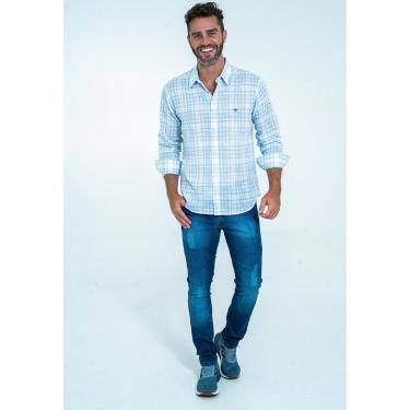 Imagem de Camisa Time Line Xadrez Azul - Masculino - 4-Masculino