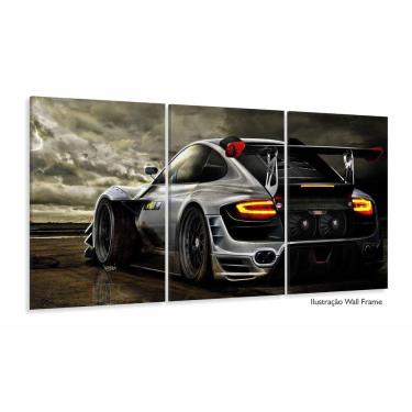Imagem de Quadros Decorativos Carros Racing 120x60 3 peças