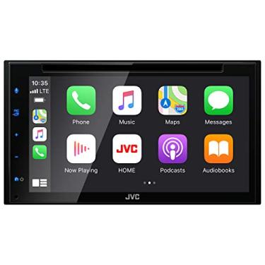 Imagem de JVC KW-V66BT Apple CarPlay Android Auto DVD/CD Player com tela sensível ao toque capacitiva de 6,8 polegadas, áudio Bluetooth e chamadas mãos-livres, leitor de MP3, DIN duplo, EQ de 13 bandas