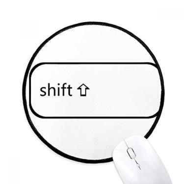 Imagem de DIYthinker Mouse pad de mudança de símbolo de teclado desktop escritório tapete redondo para computador