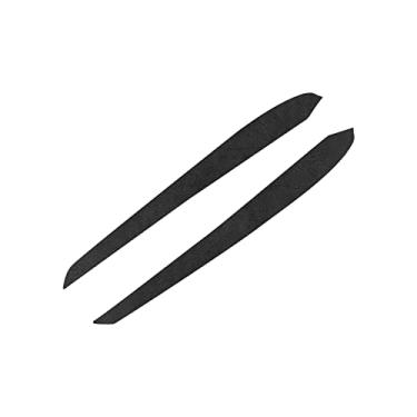 Imagem de Alfanxi Capa de painel e painel de acabamento interno da porta da frente Alcantara e material ABS compatível com Tesla modelo Y/3 (preto, tampa do painel da porta)