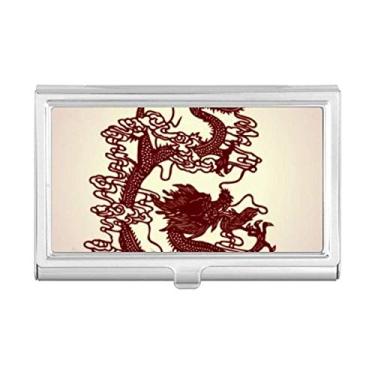 Imagem de Porta-cartões de visita com dragão chinês, porta-cartões