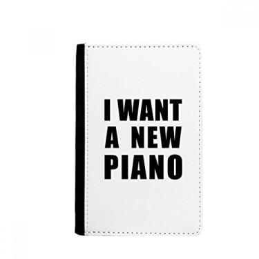 Imagem de Porta-passaporte I Want A New Piano Notecase Burse capa carteira porta-cartões