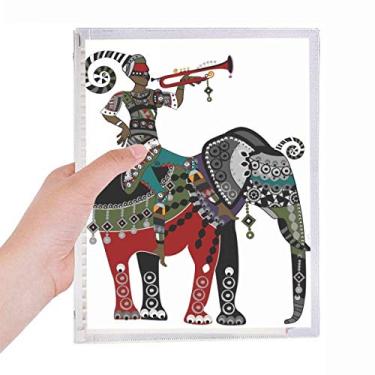 Imagem de Elefante Trekking China Minoria Curativo Caderno de Folhas Soltas Diário Recarregável Papelaria