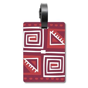 Imagem de Tinto Vinho Cor Totems Mexico Civilização Antiga Bolsa Etiqueta Bagagem Etiqueta Scutcheon Etiqueta