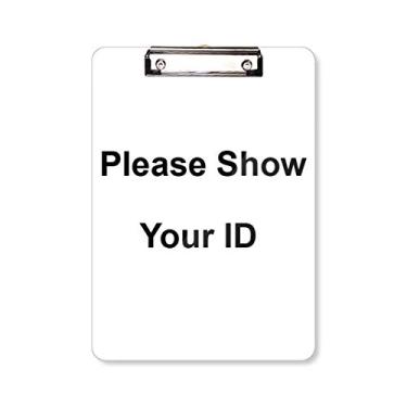 Imagem de Mostre sua ID placa de prancheta com símbolo preto A4
